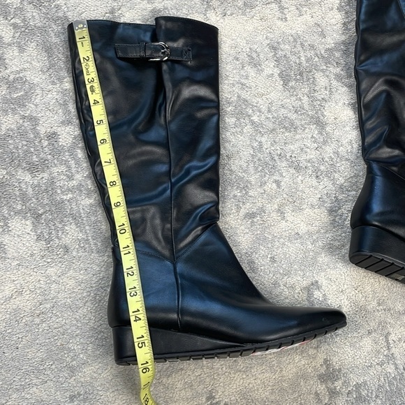 New Anne Klein Flex Mollie Knee High Boots Low Wedge Black Sz 6.5 - Picture 4 of 15